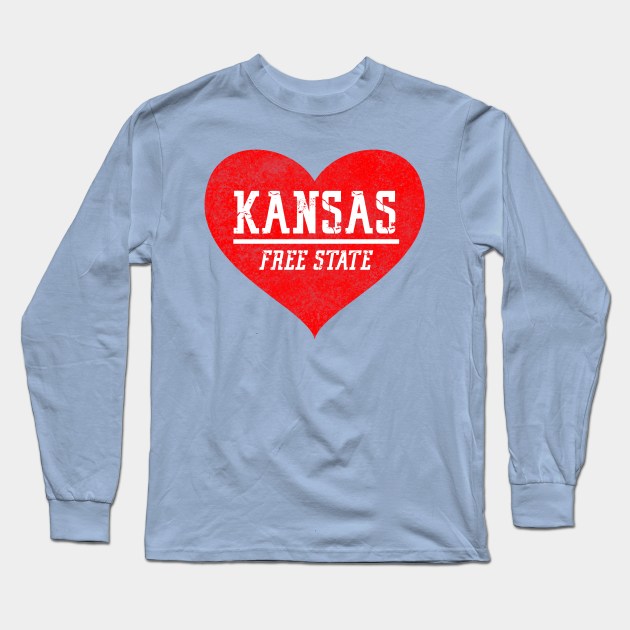 We Love Kansas - The Free State Long Sleeve T-Shirt by KC1985